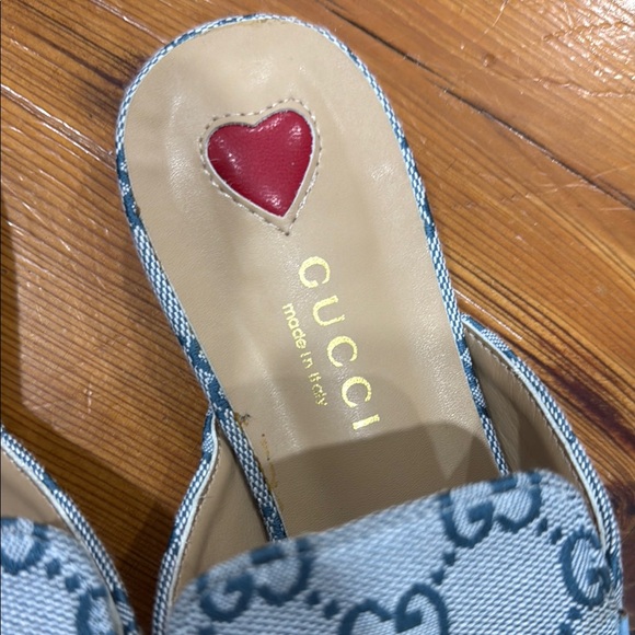 Gucci Princetown Horsebit GG Logo Canvas Mule Slipper Size 38 - Picture 3 of 13